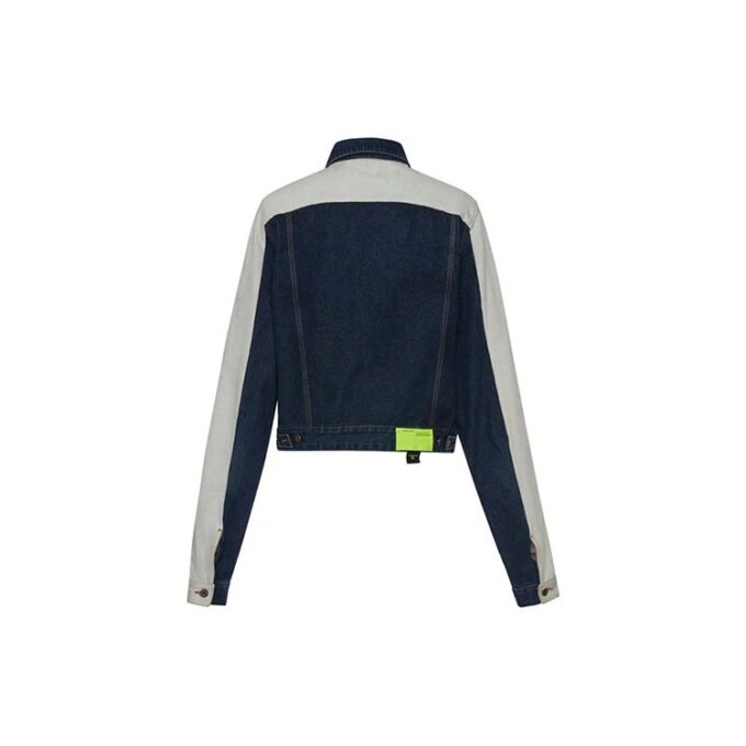 Spleiset ermet Denim-jakke blå