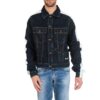 Spleiset ermet Denim-jakke blå