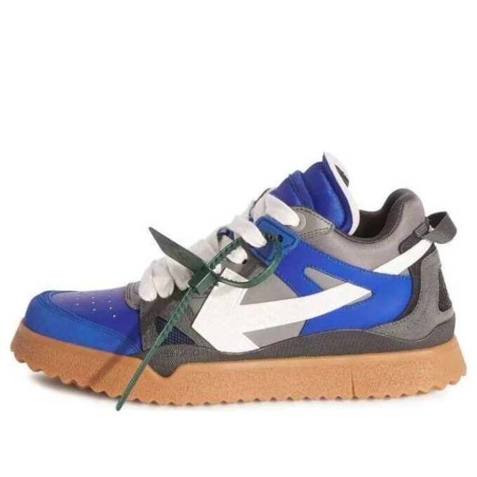 Sponge Mid-Top Sneakers &laquo;Blå Hvit Grå Tan&raquo;