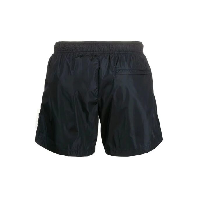 Sportsbadehose med logoapplikasjon for menn, svart