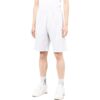 Sportsshorts i ensfarget med logo-trykk og elastisk linning, versjon hvit