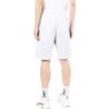 Sportsshorts i ensfarget med logo-trykk og elastisk linning, versjon hvit