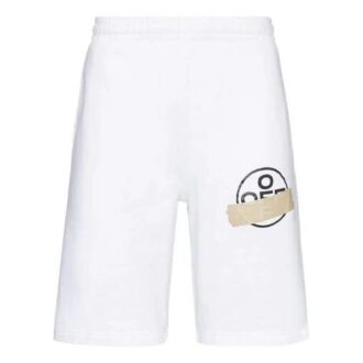 Sportsshorts med logotrykk Hvit