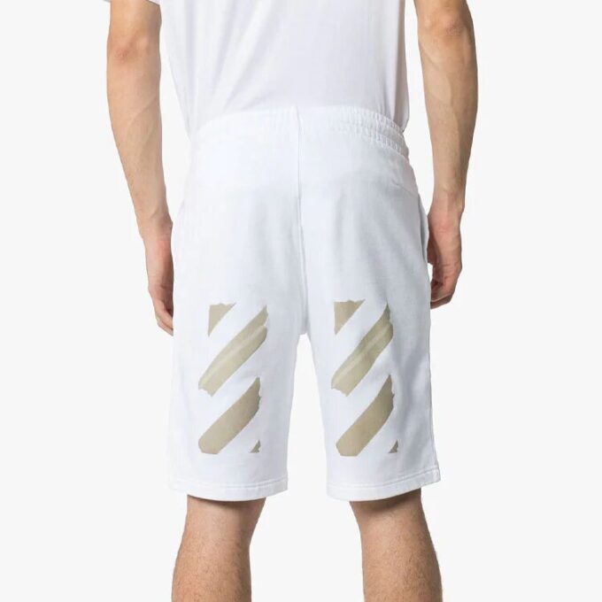 Sportsshorts med logotrykk Hvit