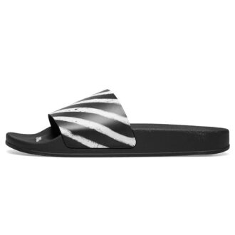 Spray Stripe Slider «Black White»