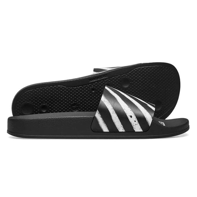 Spray Stripe Slider «Black White»