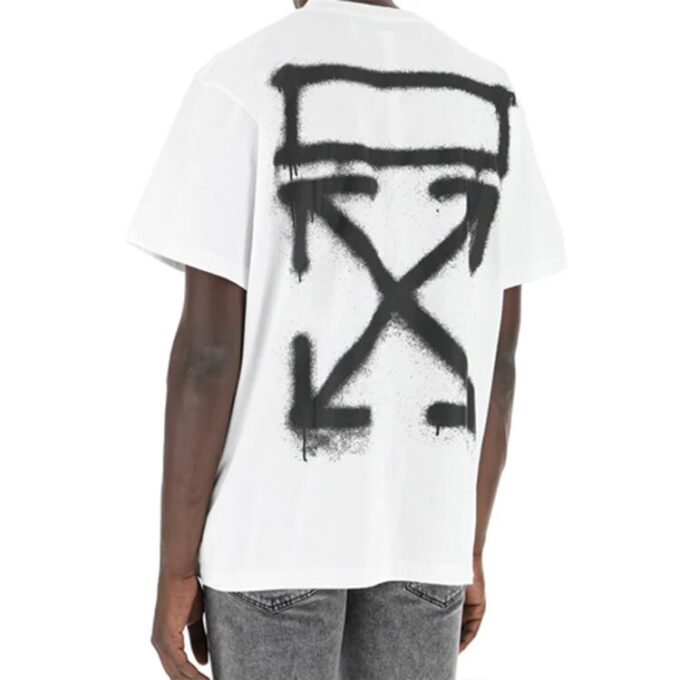 Spraymaling Arrows skisse kort ermet oversize &laquo;hvit svart&raquo;
