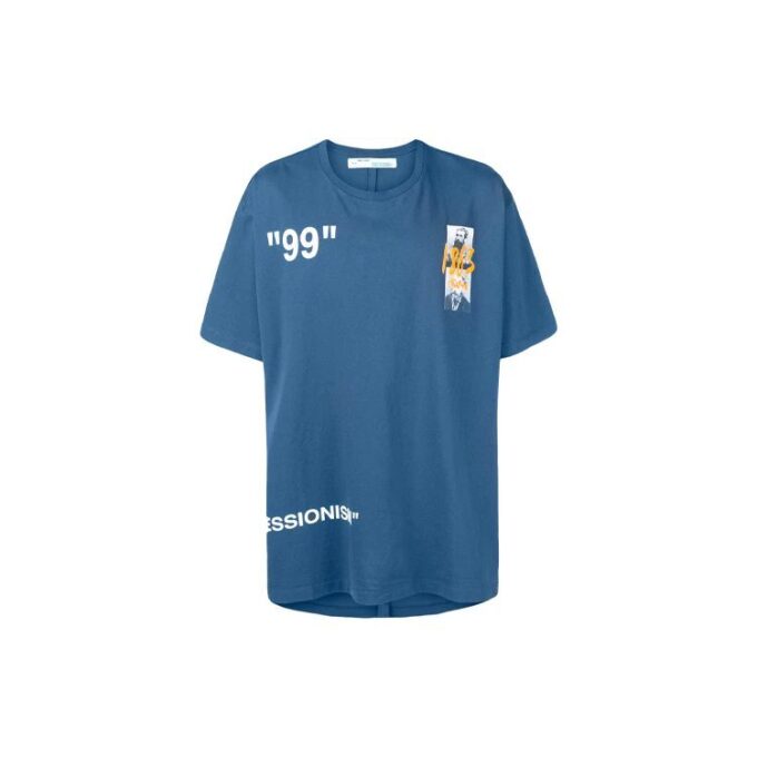 SS19 99 Sommer Oversize-skjorte i bomull med grafisk trykk