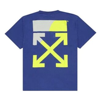 SS19 Arrows Oversize T-skjorte med korte ermer «Blue Neon Green»