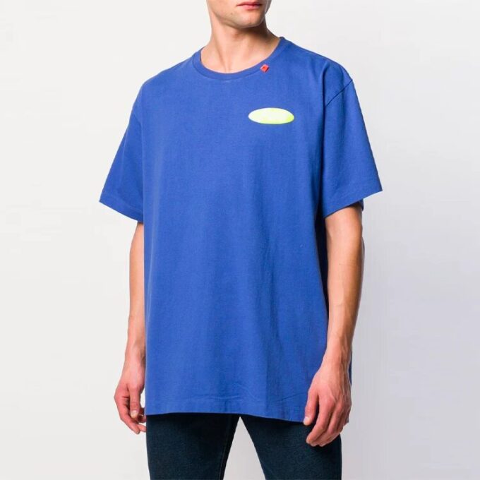 SS19 Arrows Oversize T-skjorte med korte ermer «Blue Neon Green»