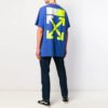 SS19 Arrows Oversize T-skjorte med korte ermer «Blue Neon Green»