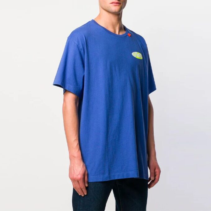SS19 Arrows Oversize T-skjorte med korte ermer «Blue Neon Green»