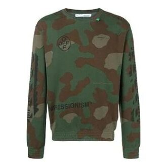 SS19 Camouflage Diag Stencil genser med rund hals