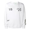 SS19 Fleece med tegneseriefigurer for menn, hvit