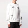 SS19 Fleece med tegneseriefigurer for menn, hvit