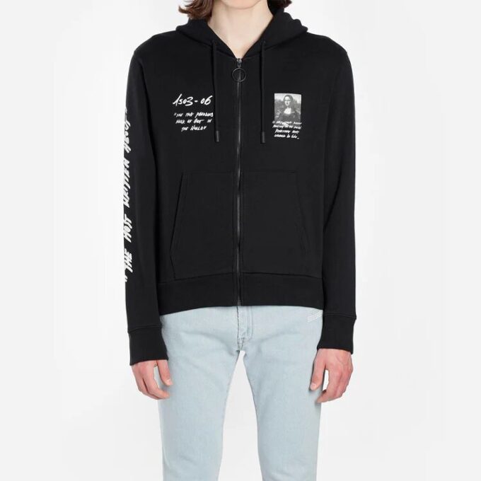SS19 Herre-genser med glidelås og Mona Lisa-logo