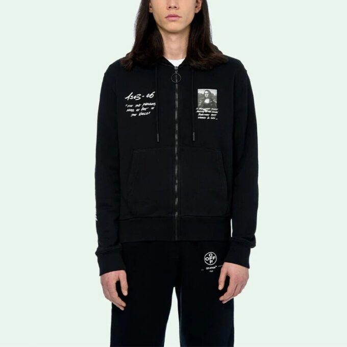 SS19 Herre-genser med glidelås og Mona Lisa-logo