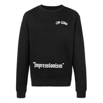 SS19 Impressionist Virgil Abloh Slim Crewneck-genser Svart