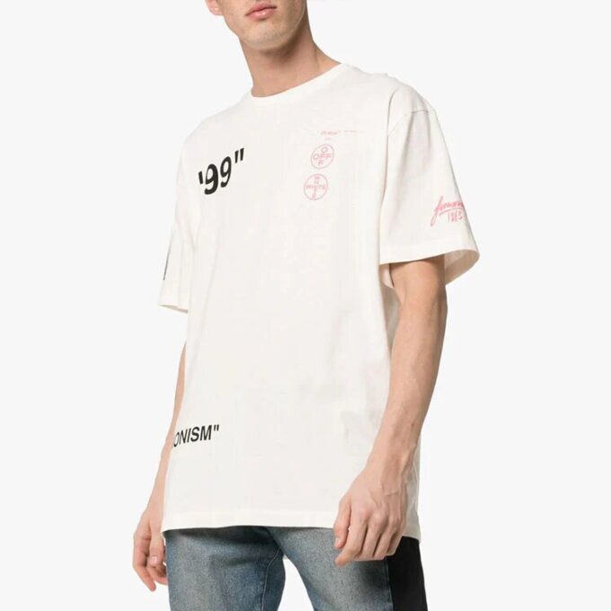 SS19 Oversize-T-skjorte med kort erme og 99-logo på ryggen