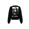 SS19 Svart herre-genser med Mona Lisa-logo og rund hals