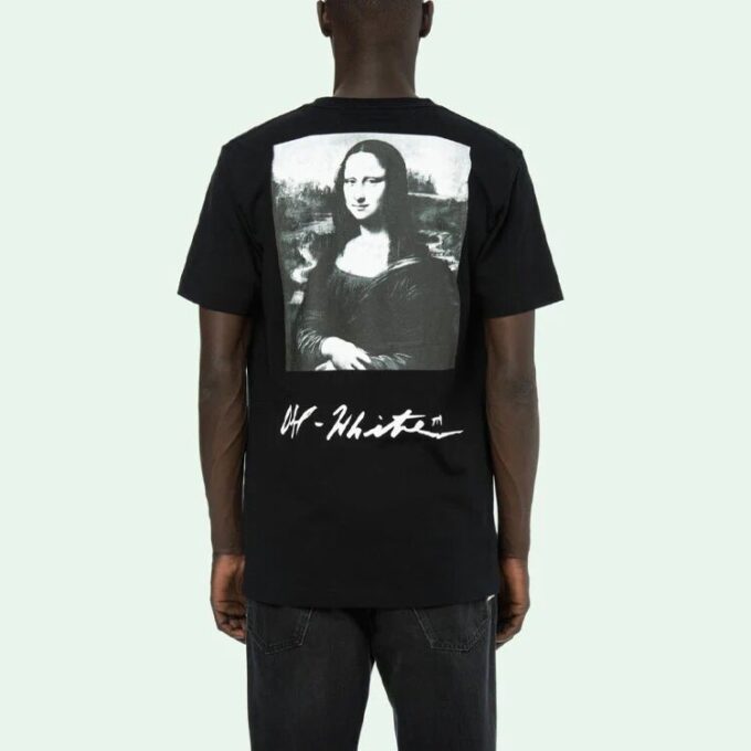 SS19 T-skjorte med korte ermer for menn, Mona Lisa, normal passform