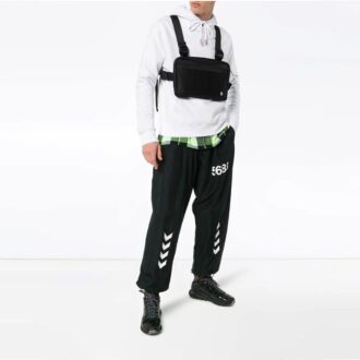 SS19 Trykk Snøring Trykk Bomullsfleece Herre Hvit