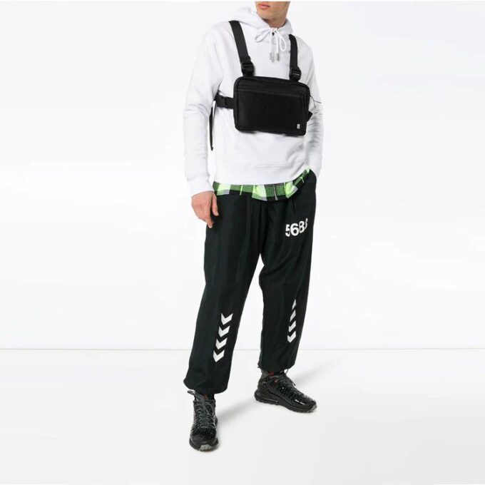 SS19 Trykk Snøring Trykk Bomullsfleece Herre Hvit