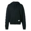 SS19 Trykt hettefleece for menn, svart