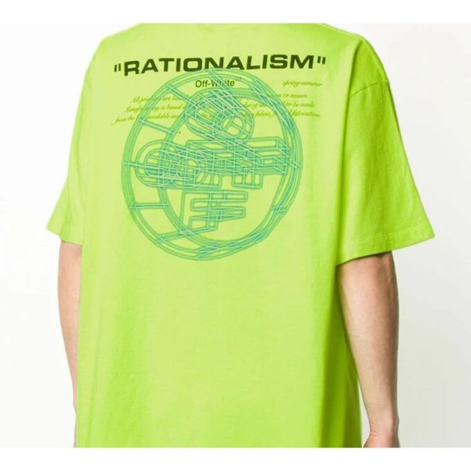 SS20 3D Rationalism Print Kortærmet Fluorescerende