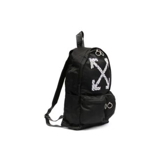 SS20 Airport Tape Svart ryggsekk Arrow Print Ryggsekk Svart