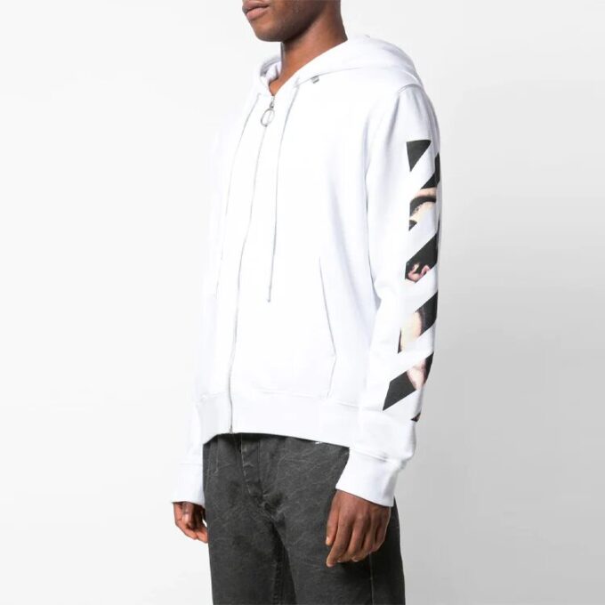 SS20 Caravaggio Arrow Slim Zipped for menn, hvit