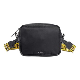 SS20 Crossbody-veske med merke-rem Gul/Svart