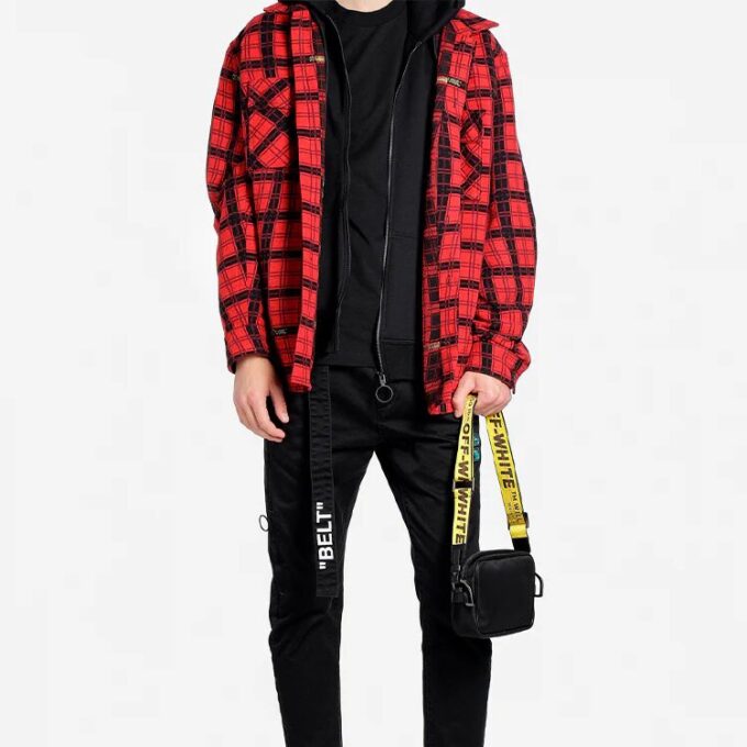 SS20 Crossbody-veske med merke-rem Gul/Svart