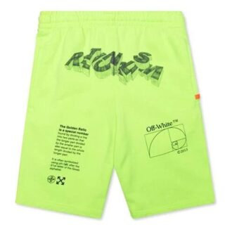SS20 Herre bomull 3D-bermudashorts med blyantmønster, fluorescerende