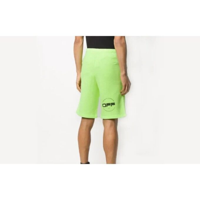 SS20 Herre bomull 3D-bermudashorts med blyantmønster, fluorescerende