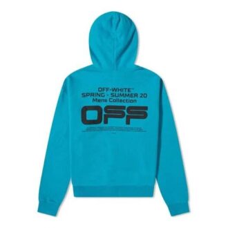SS20 Hvit Bølget Logo-trykk Løs Herre Blå