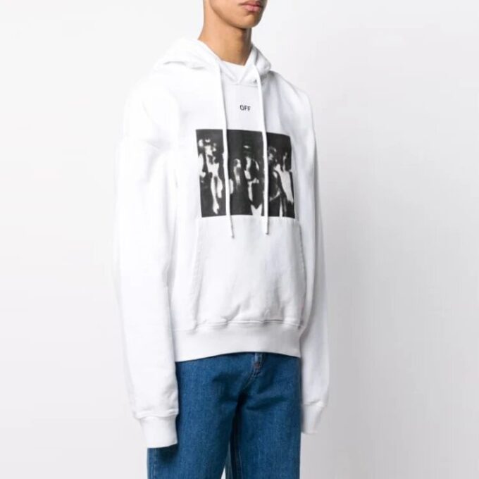 SS20 Hvit Oversized-genser med spraymaling