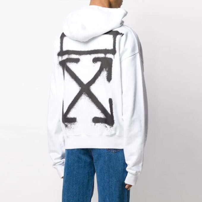 SS20 Hvit Oversized-genser med spraymaling