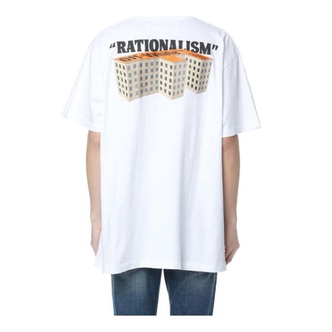 SS20 Rationalism-trykk, kortærmet, oversized