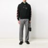 SS20 Spider Arrows-trykk, fleece med hette, menn, svart
