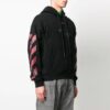 SS20 Spider Arrows-trykk, fleece med hette, menn, svart