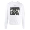 SS20 Spray Paint Effect herre-logo-langermet genser med rund hals