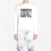 SS20 Spray Paint Effect herre-logo-langermet genser med rund hals