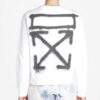 SS20 Spray Paint Effect herre-logo-langermet genser med rund hals