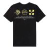 SS20 Svart bomulls-T-skjorte med symboler, kort ermet, herre, logo, normal passform