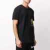 SS20 Svart bomulls-T-skjorte med symboler, kort ermet, herre, logo, normal passform