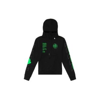 SS20 Svart hettegenser med Arrows på ryggen, skisse, herre, logo, normal passform