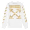 SS20 Tape Arrow-trykk Langermet Herre Hvit