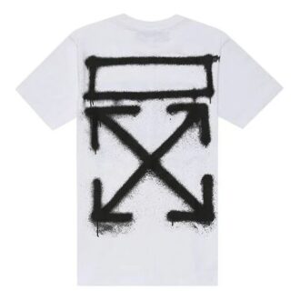 SS20 Virgil Abloh Herre Hvit Spray Painting Slim Hvit