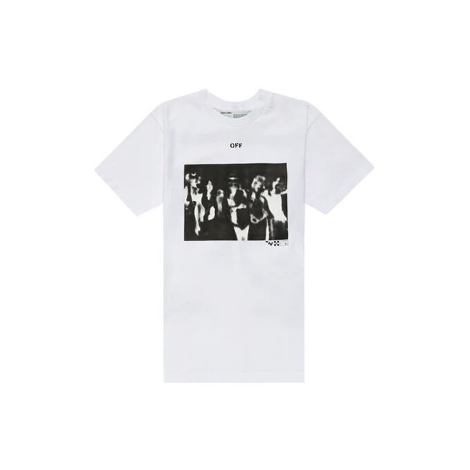 SS20 Virgil Abloh Herre Hvit Spray Painting Slim Hvit